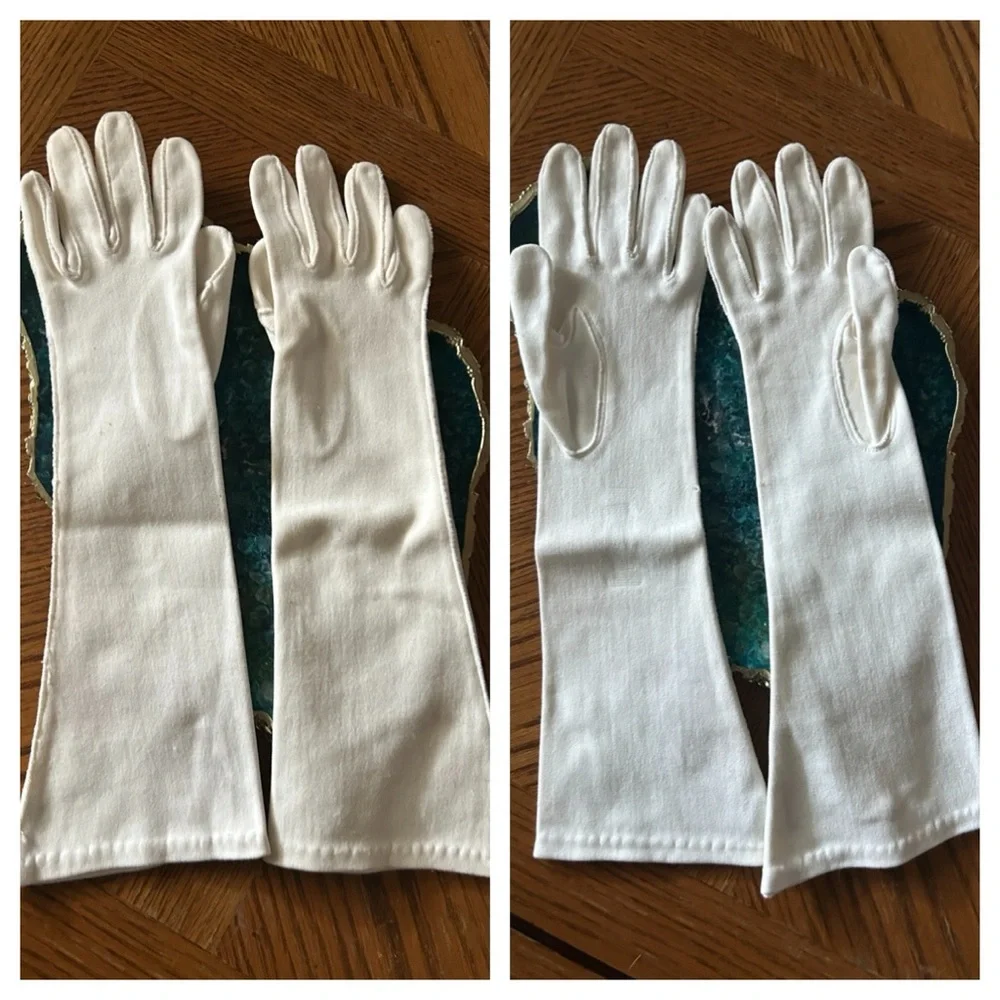 Vintage White 3/4 Length Gloves